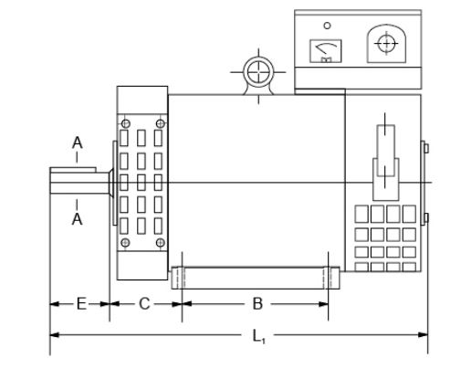 Dimension of AC synchronous generator